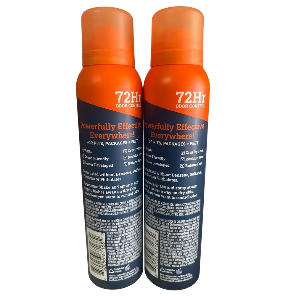 Mando‎ Whole Body Deodorant Invisible Spray Pro Sport 3.6oz 2 Pack Aluminum Free